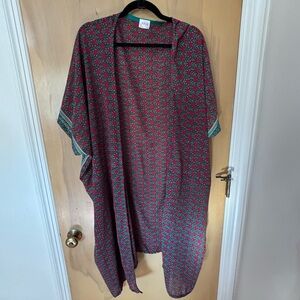 Women's Red and Green Kimono
